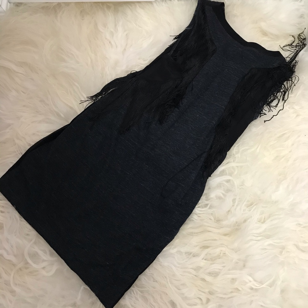 REBECCA TAYLOR Fringe-Accented Silk Dress - Picture 6 of 7